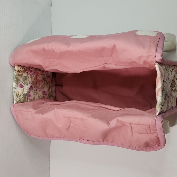 Craft Bag Fabric Hobby Stitch Sew Tote Floral Retro Design - Picture 8 of 13